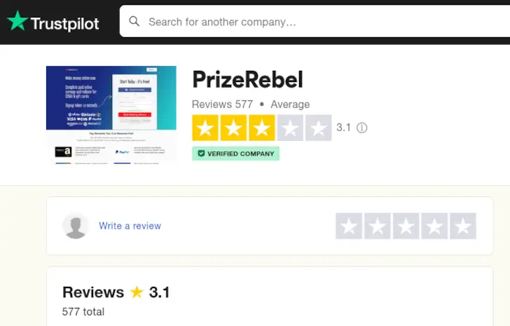 PrizeRebel Review: Is It Legit? 2 prizerebel trustpilot