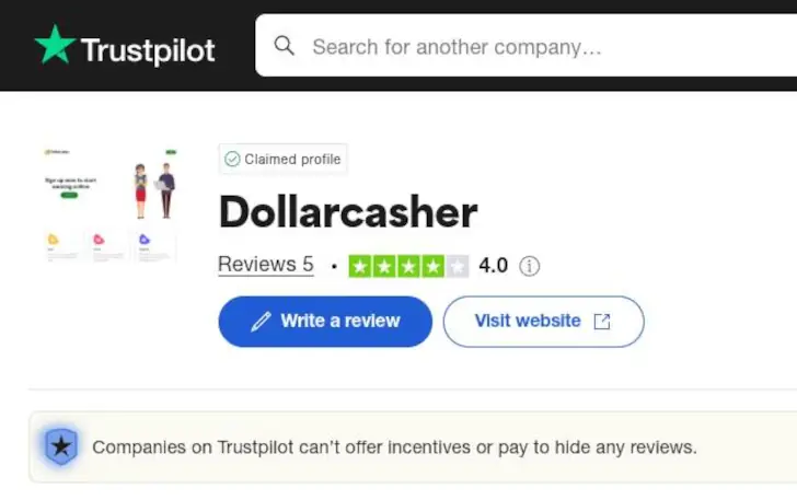 dollarcasher trustpilot